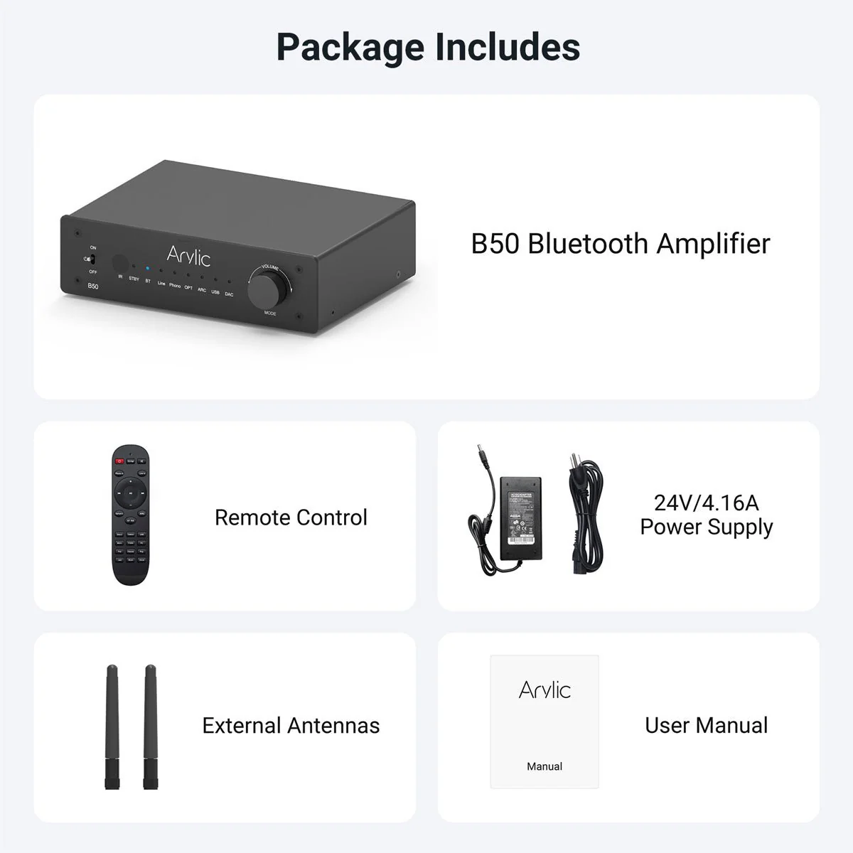B50 Bluetooth Stereo Amplifier With Audio Transmitter - Image 9