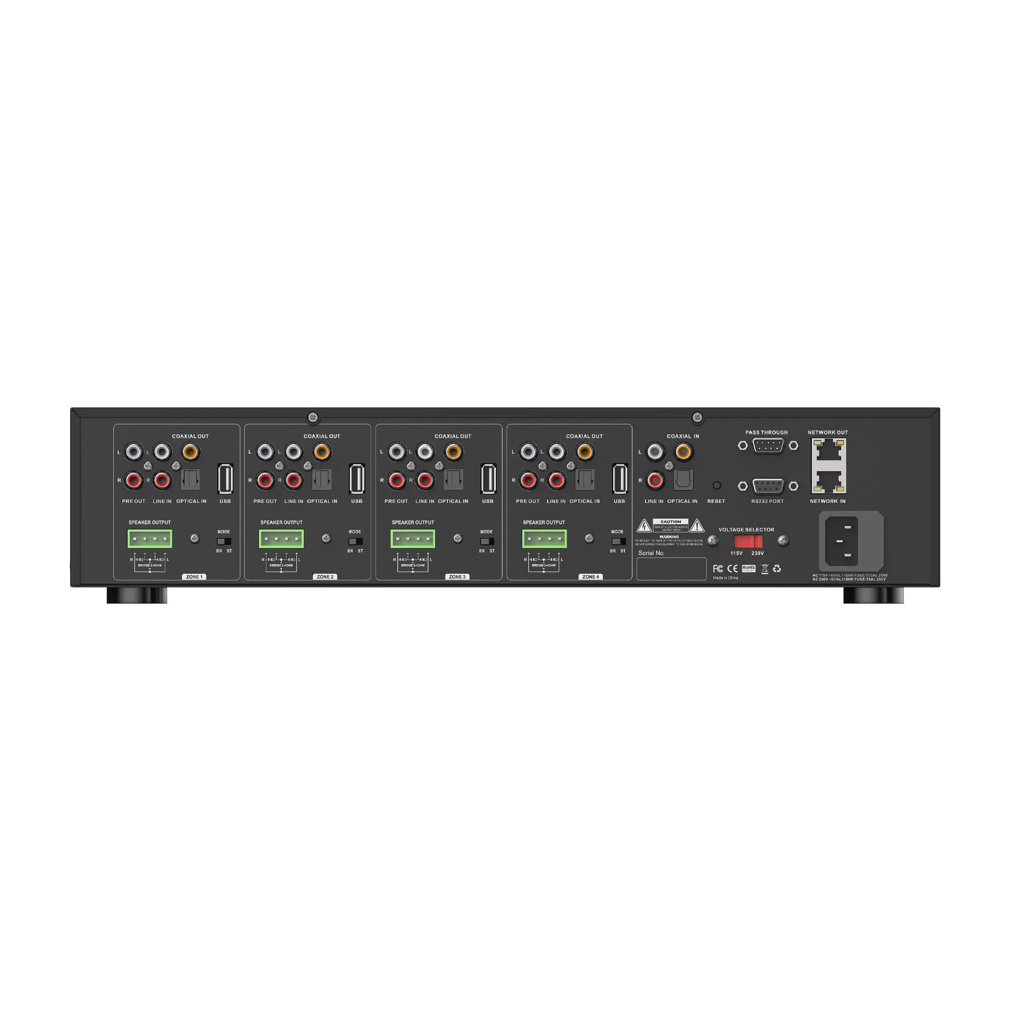 HA400 4 Zone Amplifier with AirPlay 2 and Network - Image 3